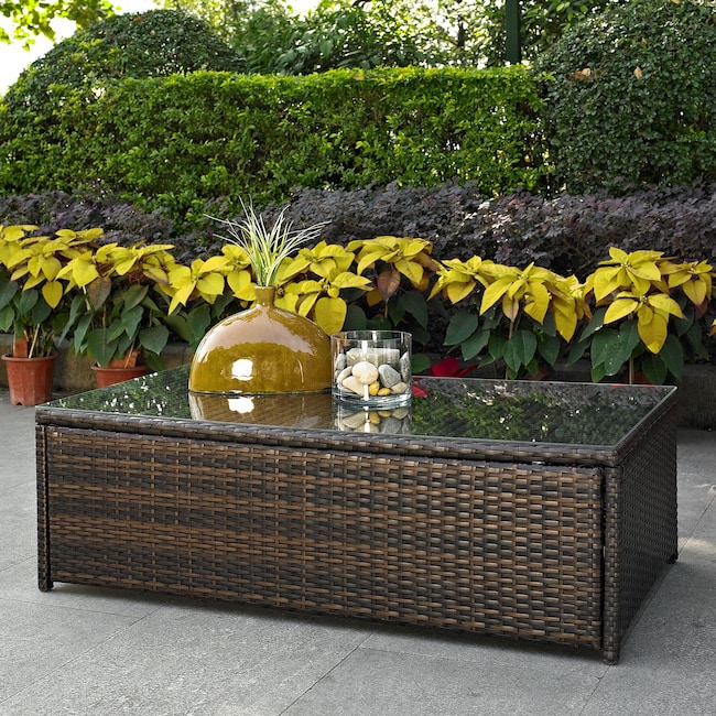 Outdoor Furniture - Aldo Outdoor Coffee Table - Brown
