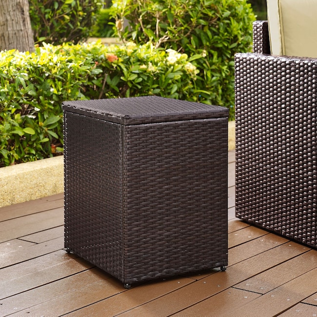 Outdoor Furniture - Aldo Outdoor End Table - Brown