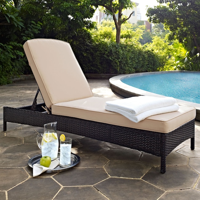 Outdoor Furniture - Aldo Outdoor Chaise - Brown