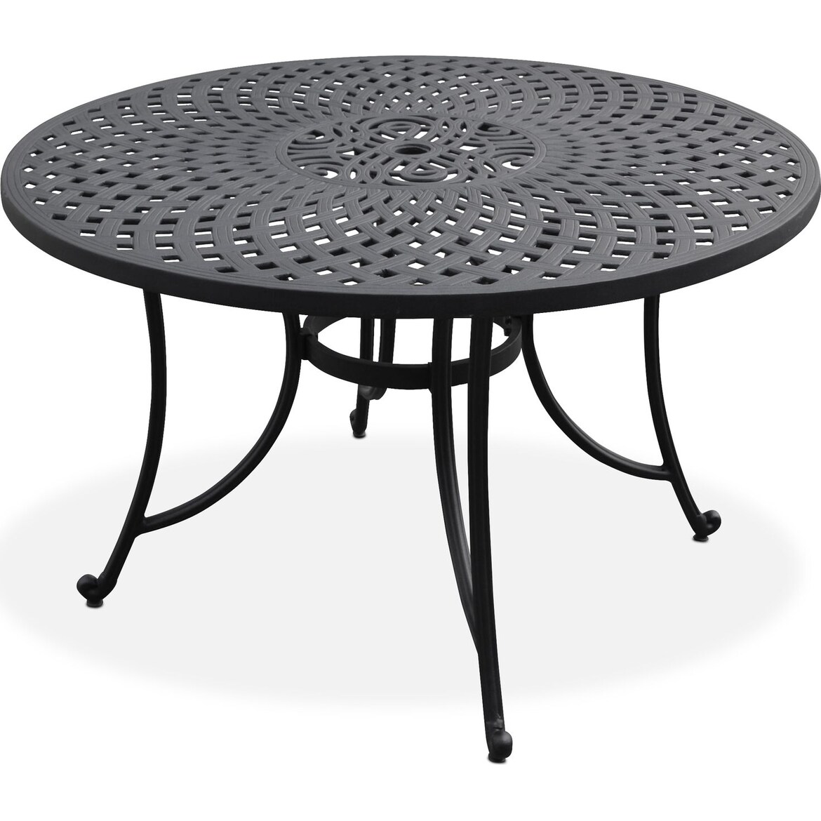 Hana 46 Outdoor Table And 4 Arm Chairs Black American Signature Next
