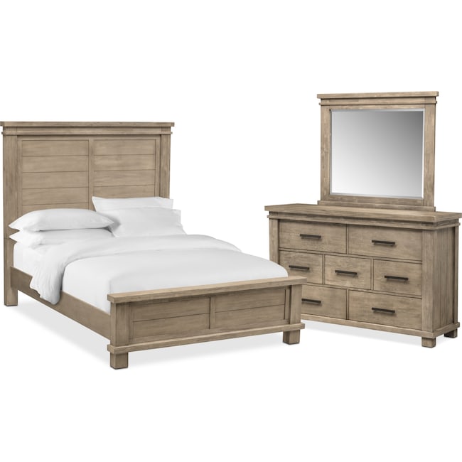 tribeca 5-piece bedroom set with dresser and mirror