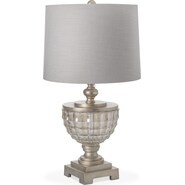 Silver Leaf Glass Table Lamp
