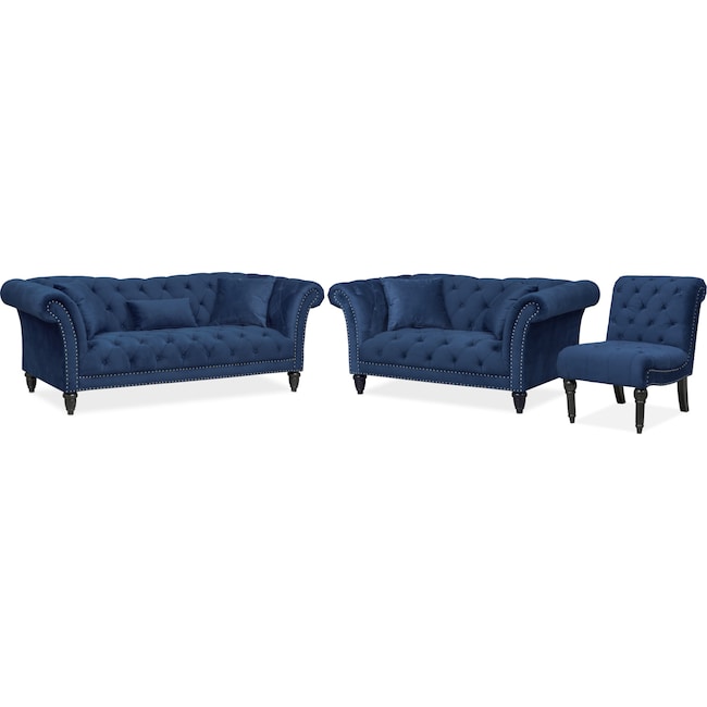 Living Room Furniture - Marisol Sofa, Loveseat and Chair