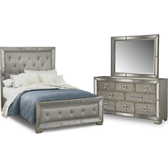 The Angelina Bedroom Collection - Metallic | American Signature Furniture