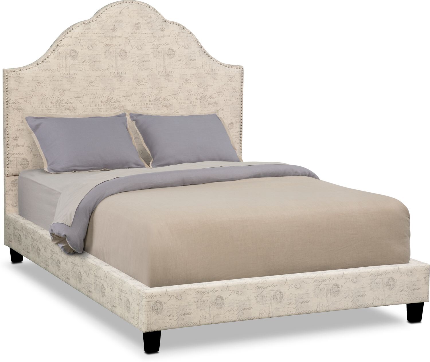 Harbor Queen Linen Duvet Cover and Sham Set Gray American Signature