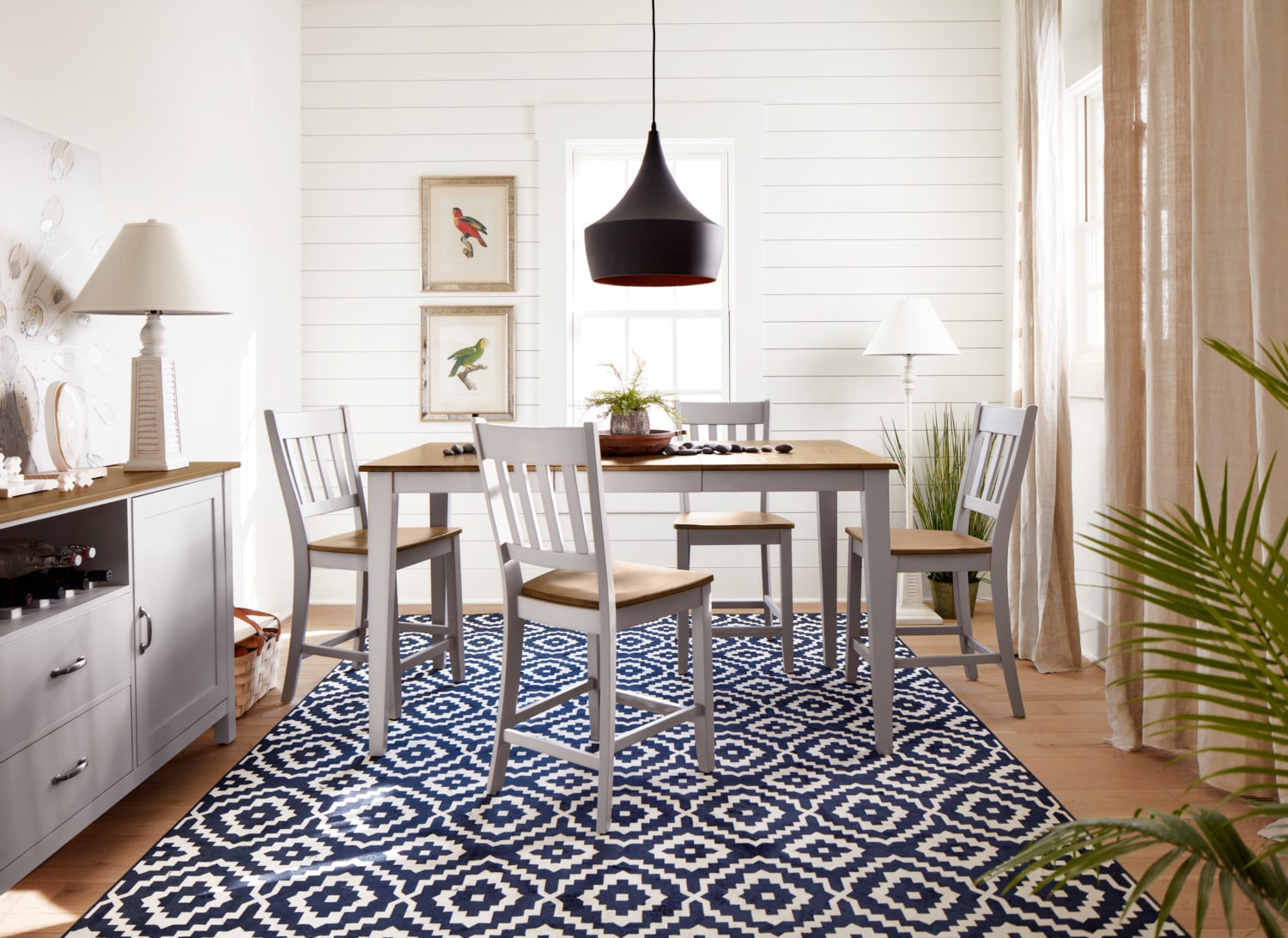 The Nantucket Counter-Height Dining Collection - Oak and Gray