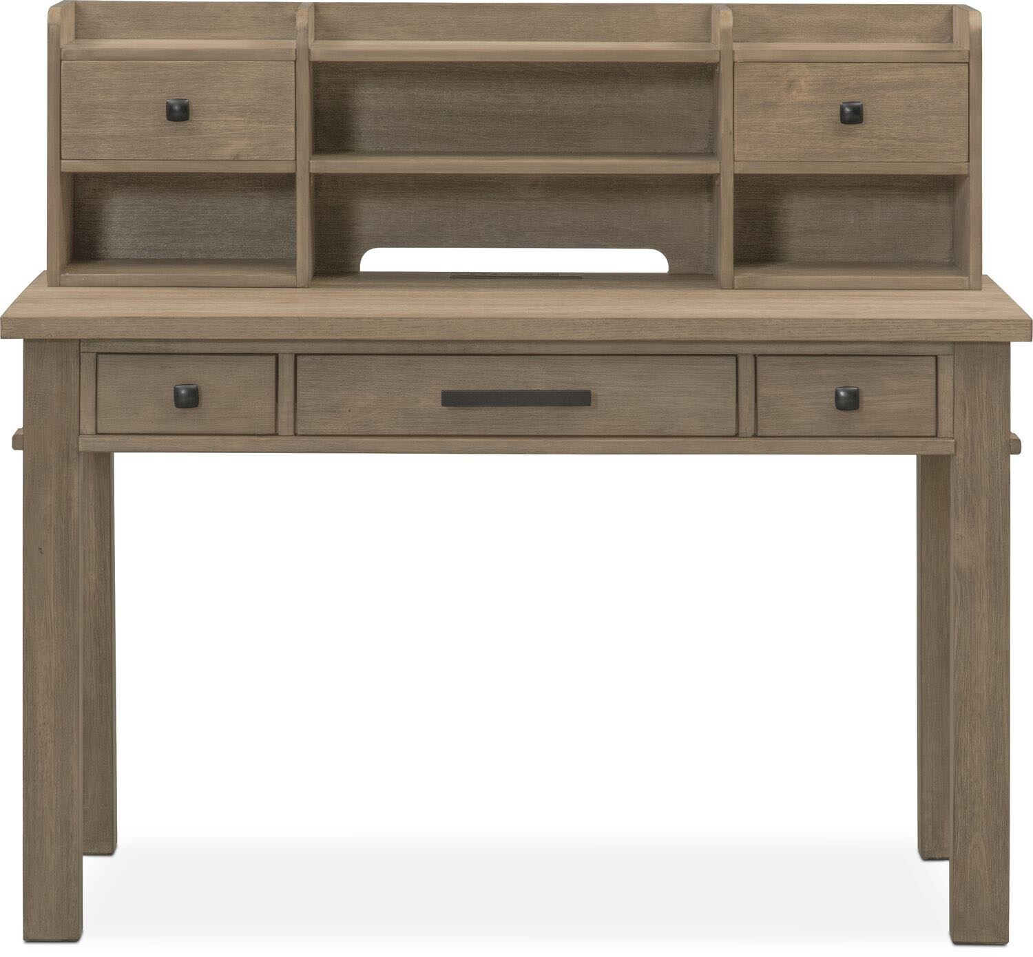 Tribeca Youth Desk And Hutch Gray American Signature Furniture To Change Image