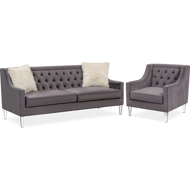 Living Room Furniture - Chloe Sofa and Chair Set