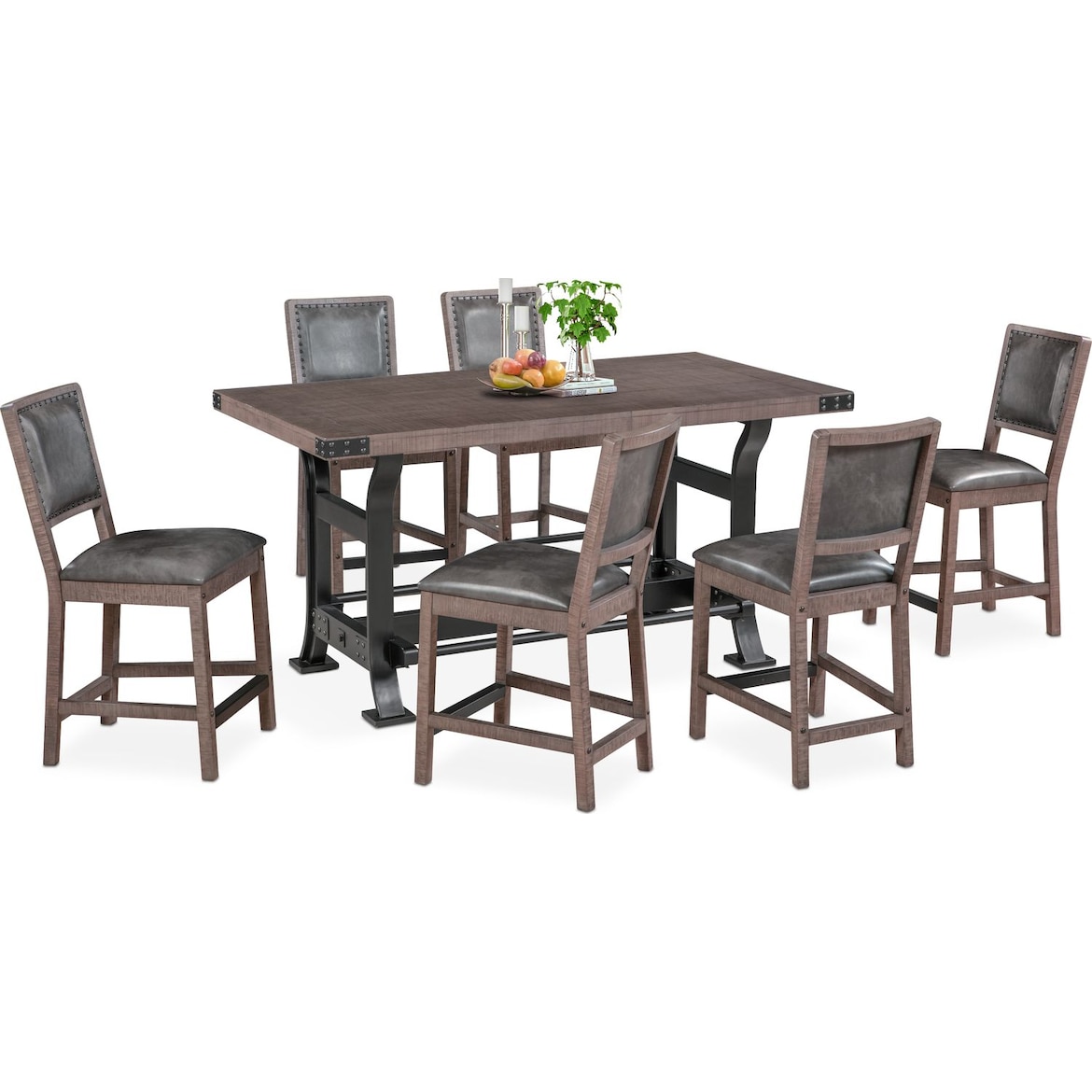 Newcastle Counter-Height Dining Table and 6 Side Chairs ...