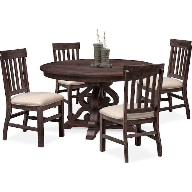 Charthouse Round Dining Table And 4 Side Chairs American Signature Dining Room Furniture Charthouse Round Table And 4 Side Chairs