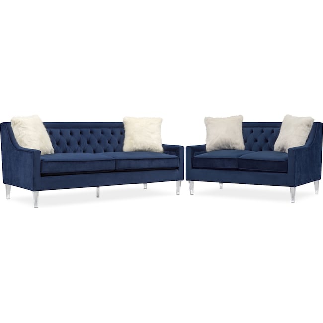 Living Room Furniture - Chloe Sofa and Loveseat Set