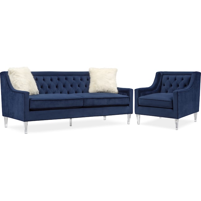 Living Room Furniture - Chloe Sofa and Chair Set