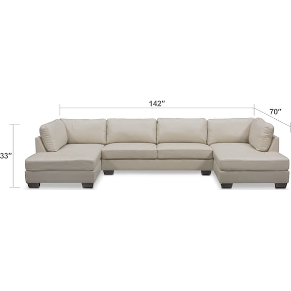 Living Room Furniture - Santana 3-Piece Sectional