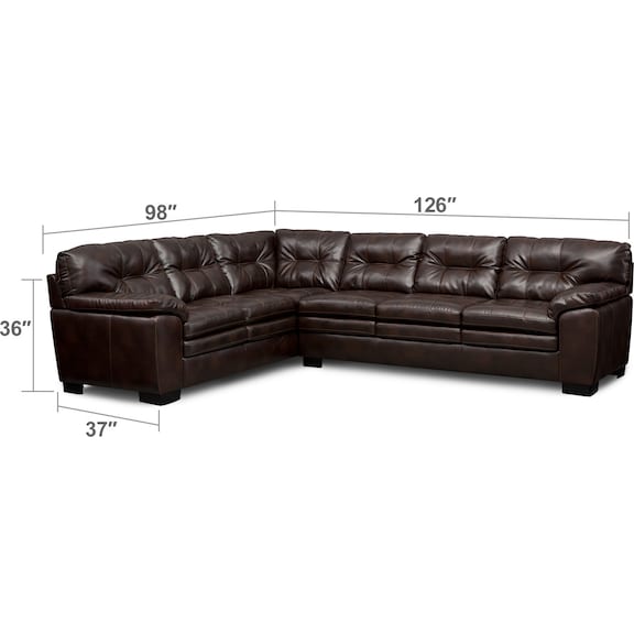 Living Room Furniture - Magnum 2-Piece Sectional and Chair Set