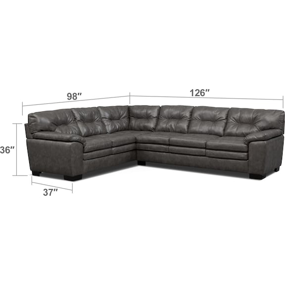 Living Room Furniture - Magnum 2-Piece Sectional