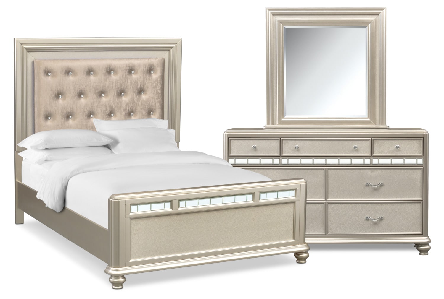 Sabrina 5 Piece Bedroom Set With Dresser And Mirror