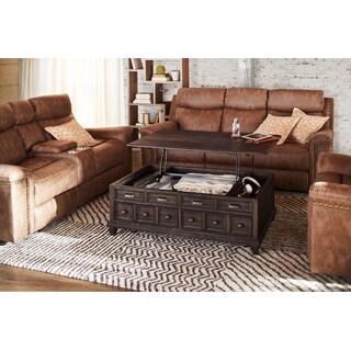 Coffee Tables Living Room American Signature Roxboro Lift Top Coffee Table Bark