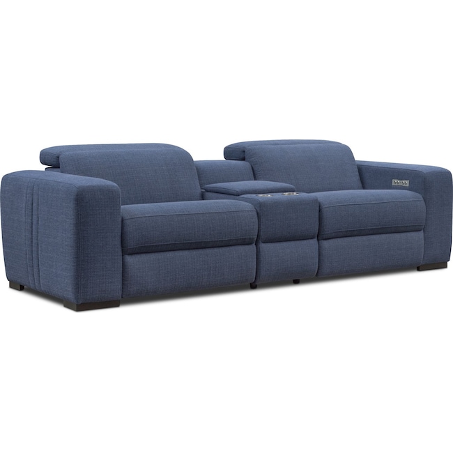 Living Room Furniture - Tino 3-Piece Dual-Power Reclining Sofa