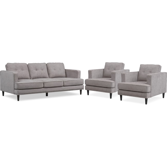 Living Room Furniture - Parker Sofa and 2 Chairs