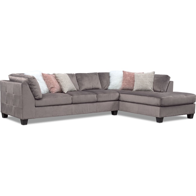 Mackenzie 2 Piece Sectional With Chaise American Signature Furniture