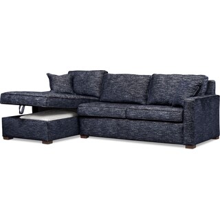 Sleeper Sofas Futons Living Room Seating American Signature Mayson 2 Piece Memory Foam Sleeper Sectional