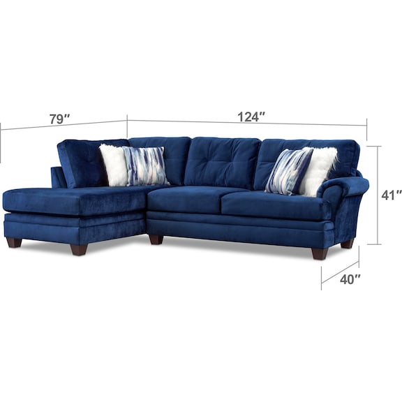 Living Room Furniture - Cordelle 2-Piece Sectional + FREE OTTOMAN