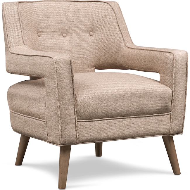 Living Room Furniture - Shelby Accent Chair - Beige