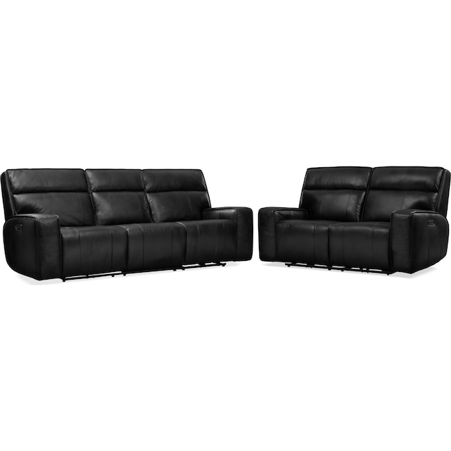 Bradley Triple Power Reclining Sofa And Loveseat Set American