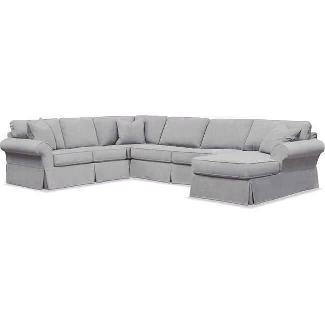 Sawyer 3 Piece Slipcover Sectional With Chaise American Signature Living Room Furniture Sawyer 3 Piece Slipcover Sectional With Chaise