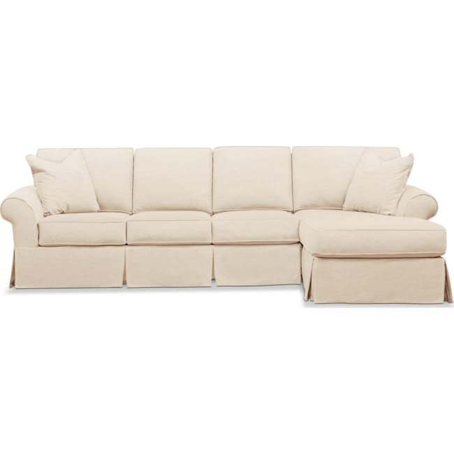Living Room Furniture - Sawyer 2-Piece Large Slipcover Sectional with Chaise