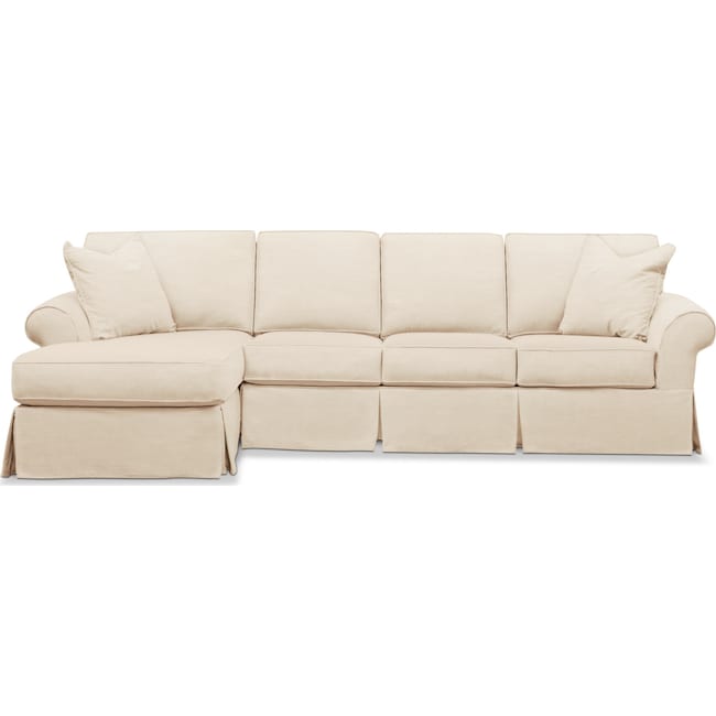 Living Room Furniture - Sawyer 2-Piece Large Slipcover Sectional with Chaise