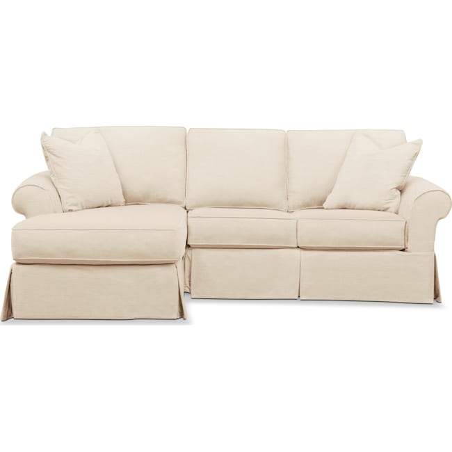 Living Room Furniture - Sawyer 2-Piece Small Slipcover Sectional with Chaise