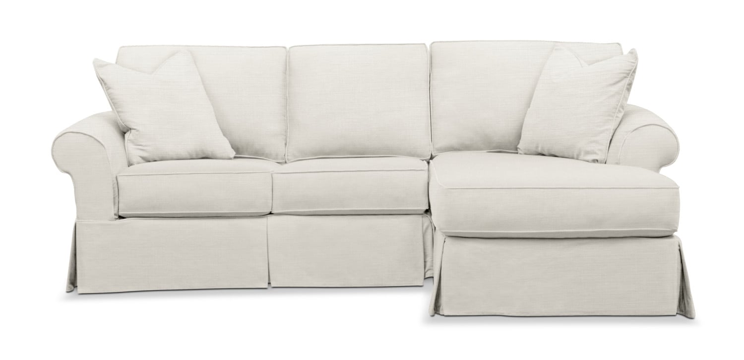 Sawyer 2Piece Small Slipcover Sectional with Chaise American