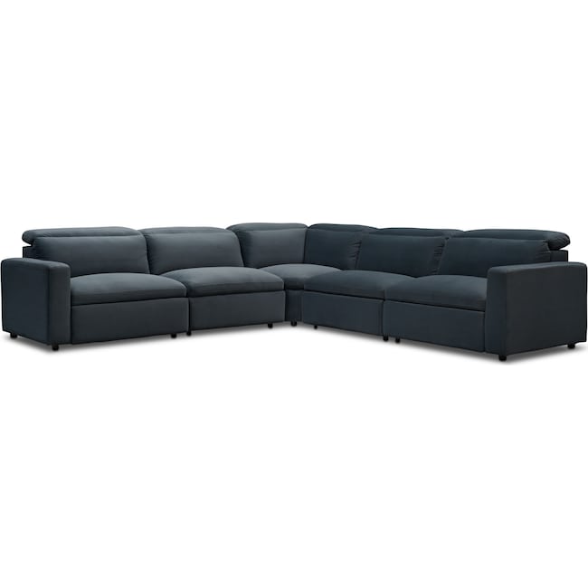 Living Room Furniture - Happy 5-Piece Dual Power Reclining Sectional