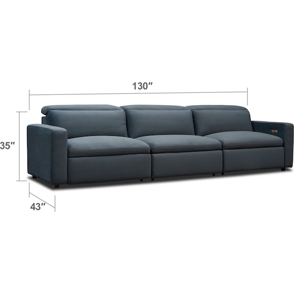 Living Room Furniture - Happy 3-Piece Dual-Power Reclining Sofa