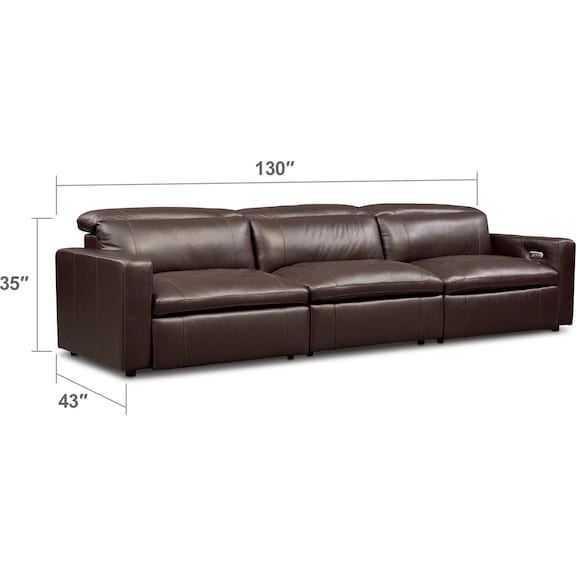 Living Room Furniture - Happy 3-Piece Dual-Power Reclining Sofa