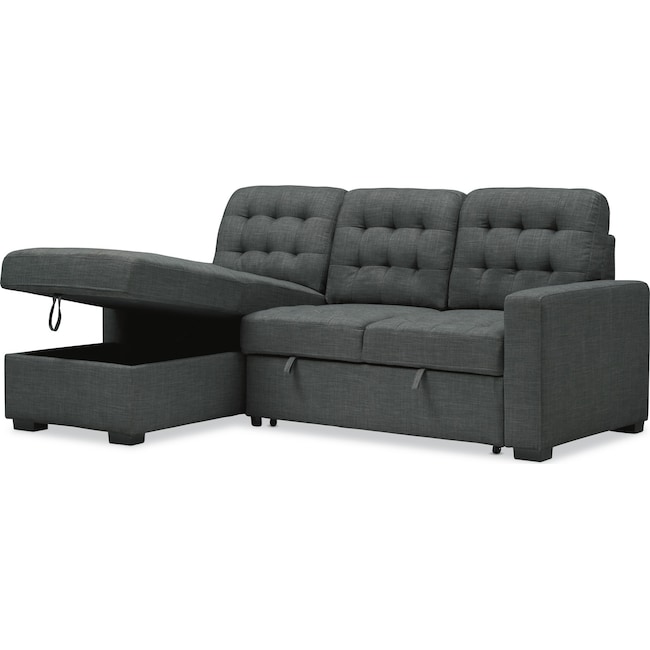 Living Room Furniture - Chatman 2-Piece Sleeper Sectional with Chaise
