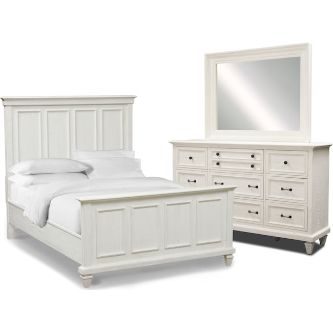 Bedroom Furniture - Harrison 5-Piece Bedroom Set with Dresser and Mirror