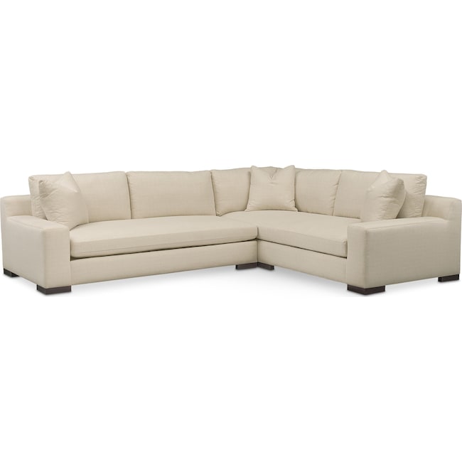Living Room Furniture - Ethan 2-Piece Sectional with Sofa