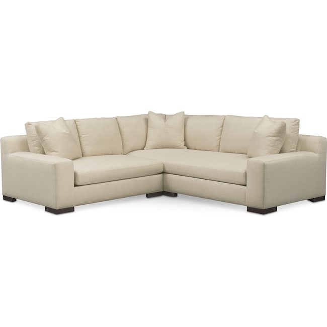 Living Room Furniture - Ethan 2-Piece Sectional with Loveseat