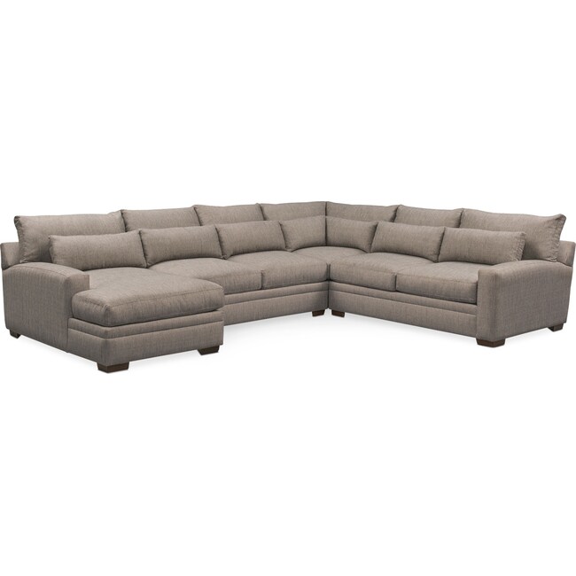 Living Room Furniture - Winston 4-Piece Sectional with Chaise