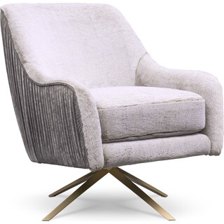 Accent Chairs American Signature Margot Swivel Chair Gray