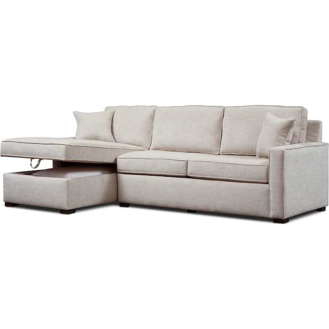 Living Room Furniture - Mayson 2-Piece Full Sleeper Sectional