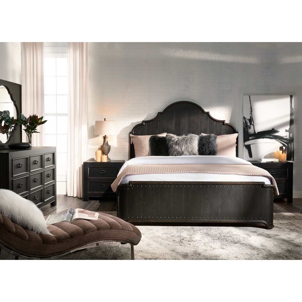 Lennon Queen Bed Kettle Black