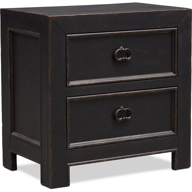 Bedroom Furniture - Lennon Nightstand - Kettle Black