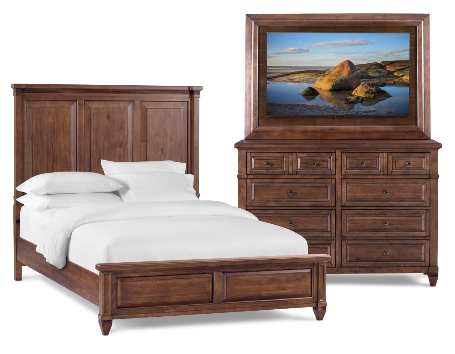 Rosalie 5 Piece Bedroom Set With Dresser And Tv Mount American