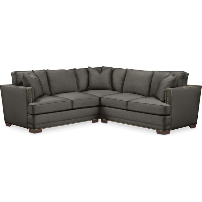Living Room Furniture - Arden 2-Piece Sectional with Loveseat