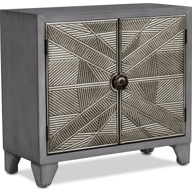 Living Room Furniture - Olivia Cabinet - Silver
