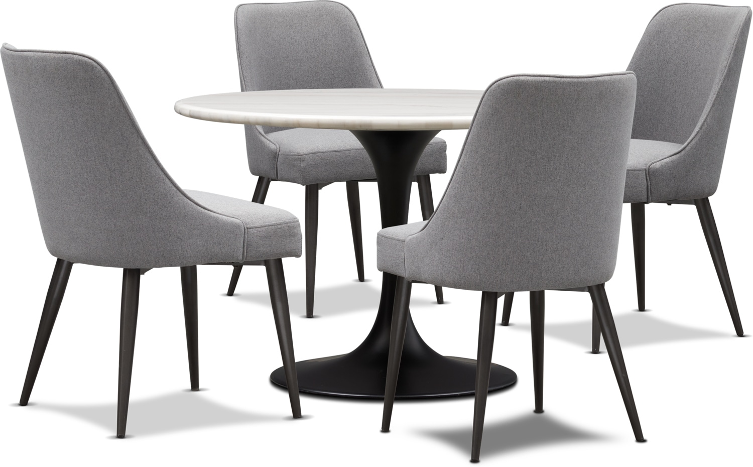 Lillian Dining Table And 4 Upholstered Side Chairs American