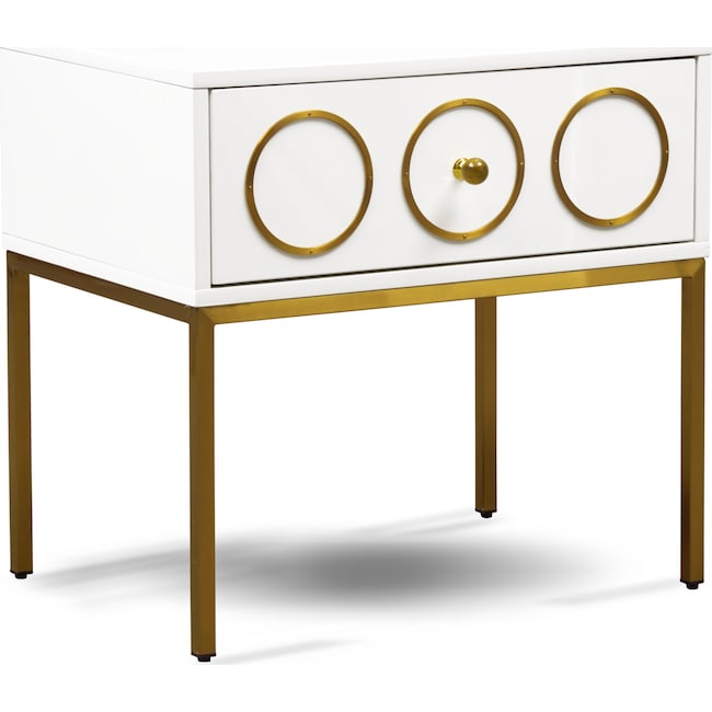 Bedroom Furniture - TOV Bright Eyed Side Table - White